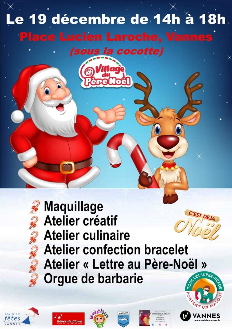 Noël à Vannes : Arrivée du Père Noël Récréatiloups