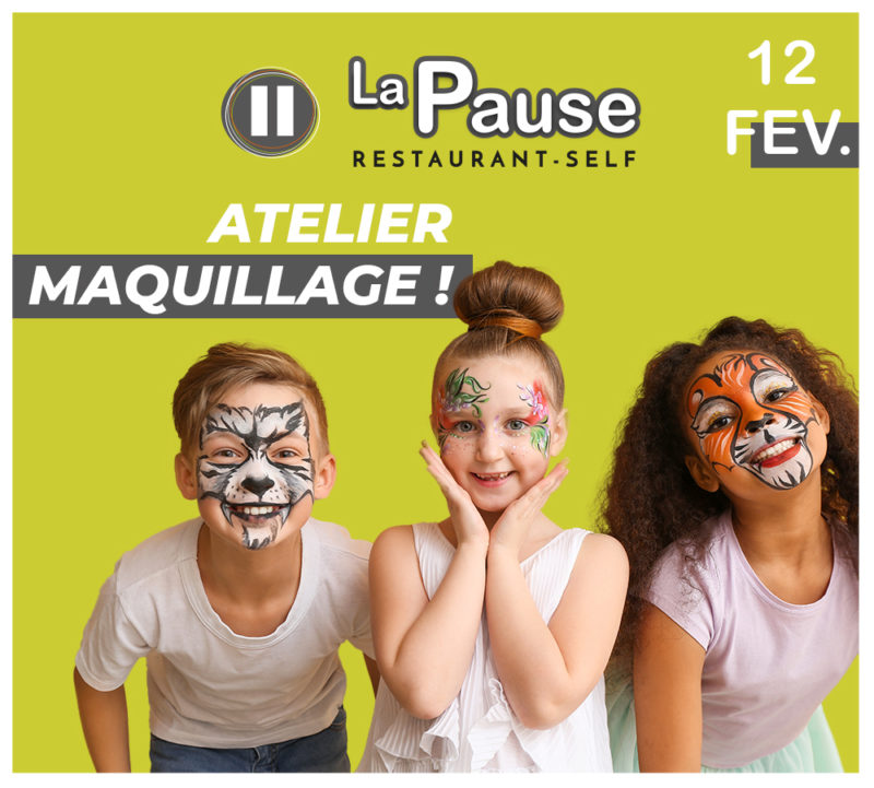 Animation Maquillage pour Enfants au Restaurant La Pause Récréatiloups